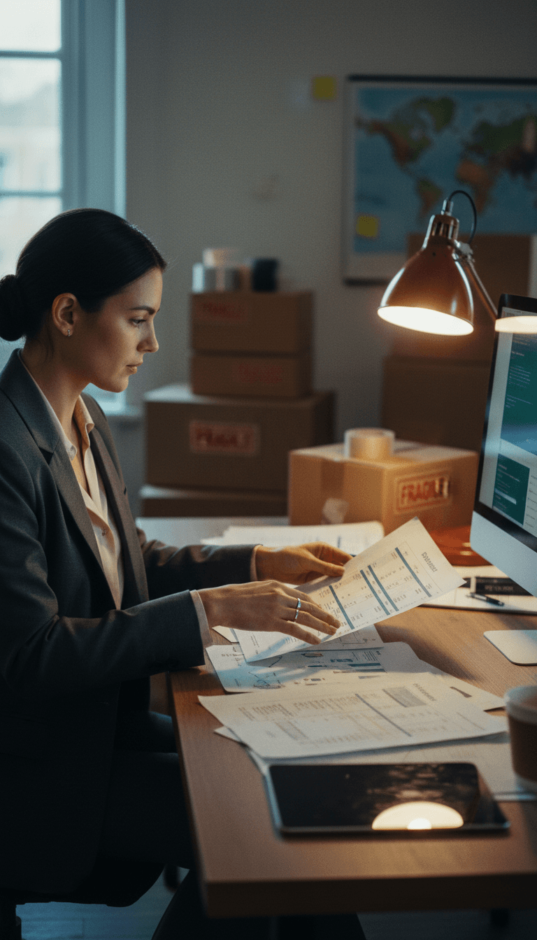 Logistics coordinator managing equipment shipments and documentation