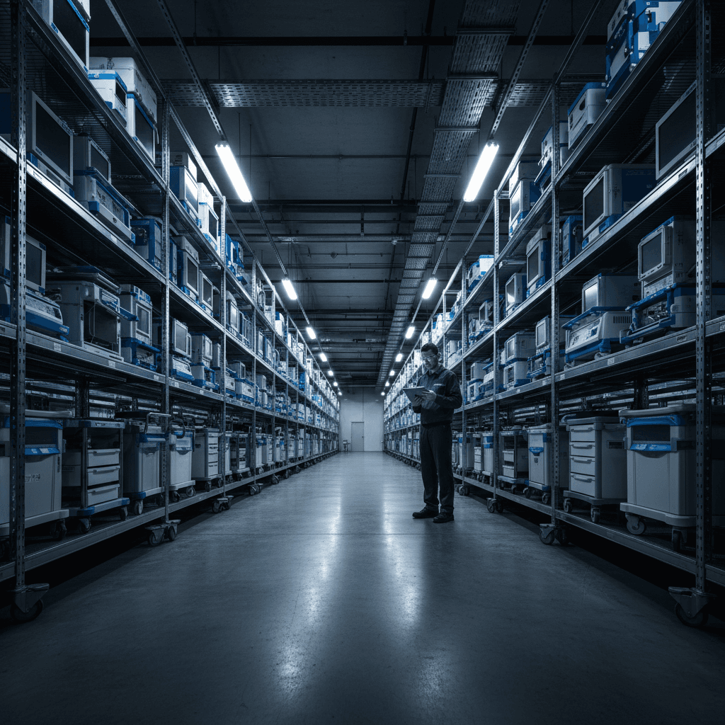Medical equipment inventory storage facility