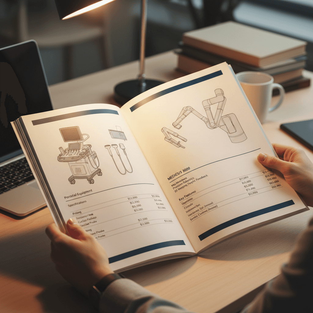 Custom hospital project equipment catalogs and specifications